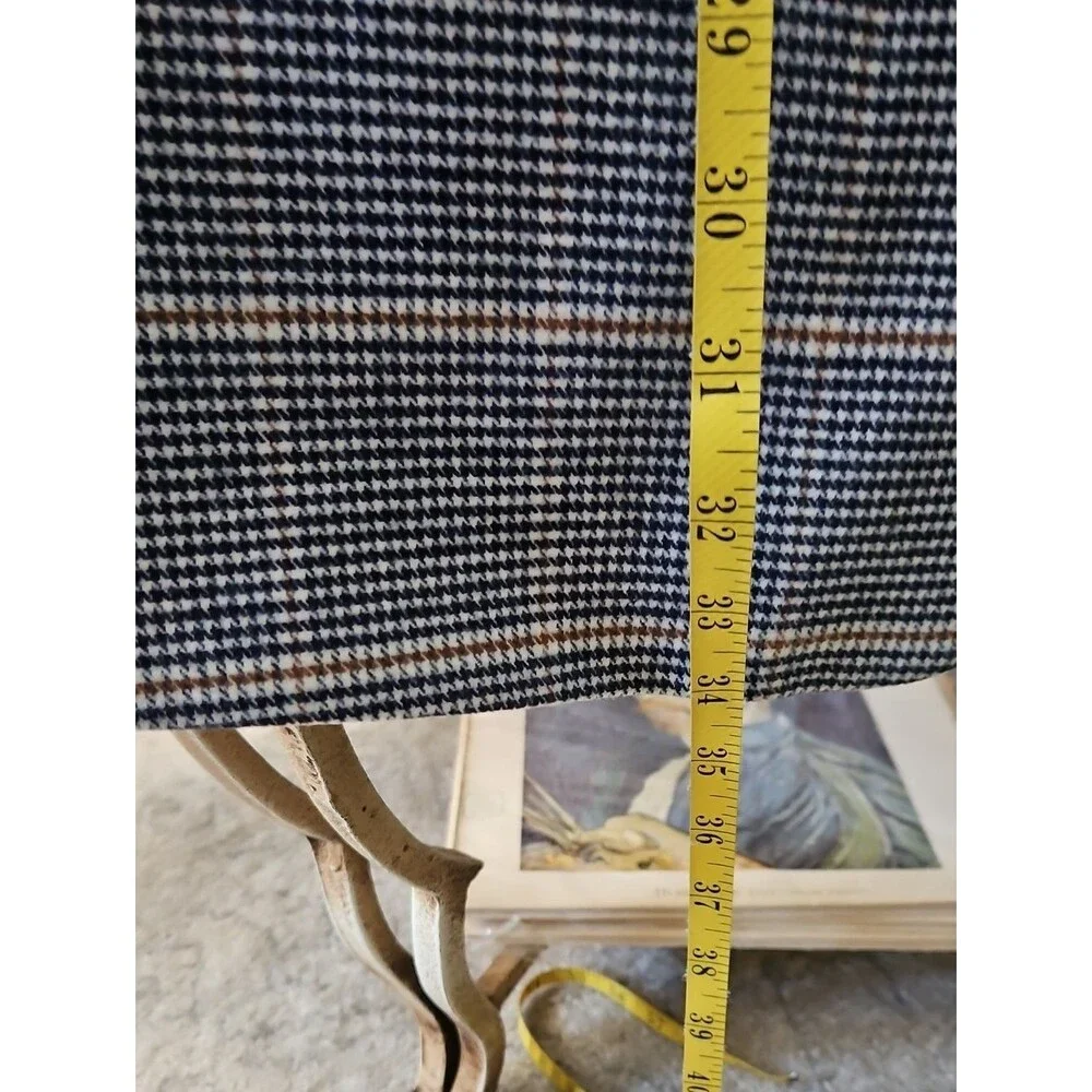 NWT Paul Fredrick Navy & Tan Plaid Blazer Men's 52L